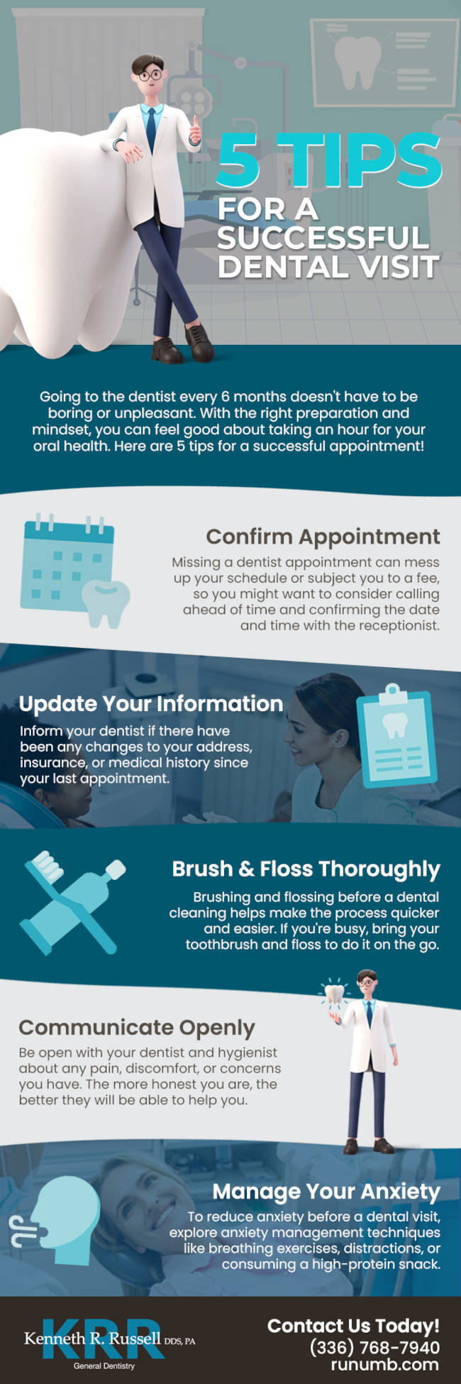 5 Tips for a Successful Dentist Appointment [infographic]